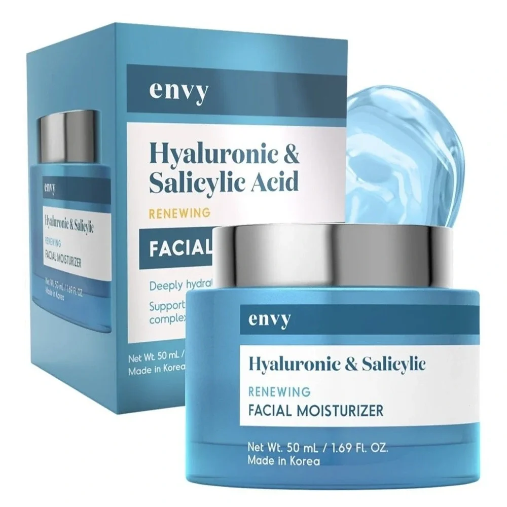 ENVY Hyaluronic & Salicylic Acid Facial Moisturizer 1.69 fL‎ oz NEW